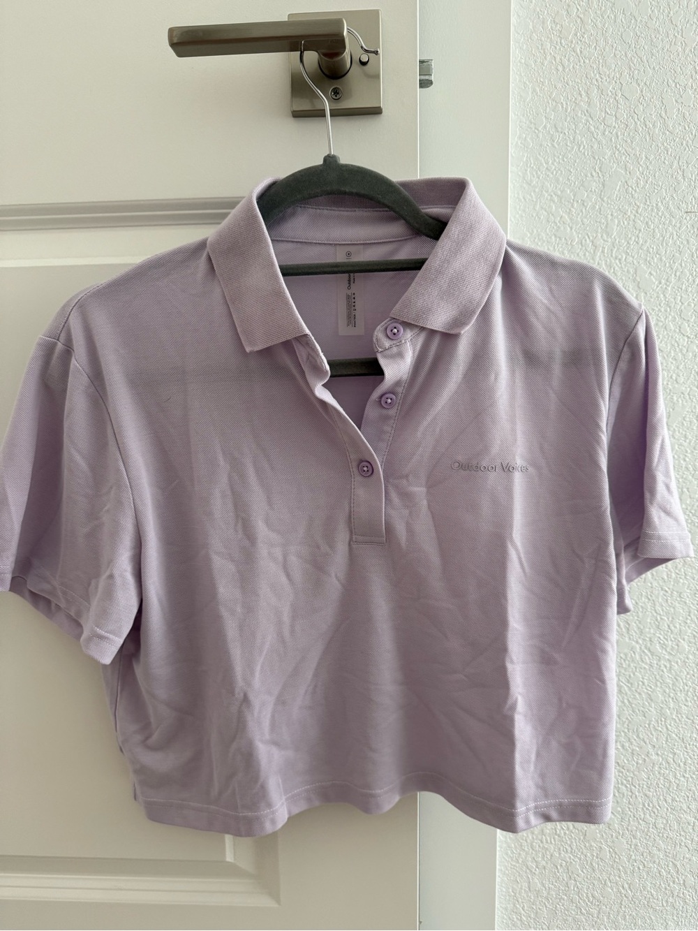 Outdoor Voices Lavender Cropped Polo - Women